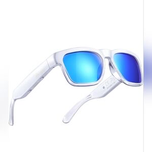 OhO Smart Glasses,Polarized with Bluetooth Speaker, Voice Control White/…